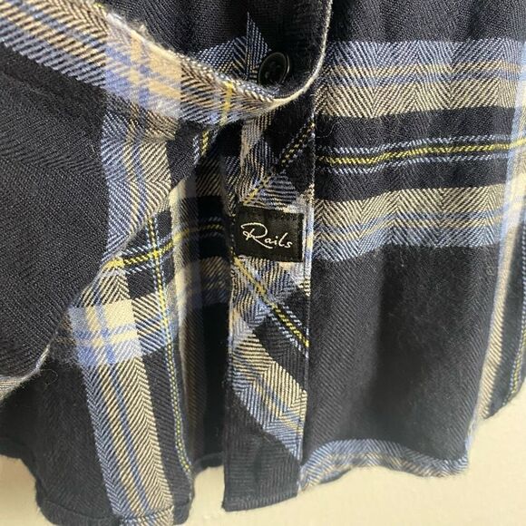 RAILS Hunter Plaid Button Down Shirt in Admiral Blue - Picture 6 of 8